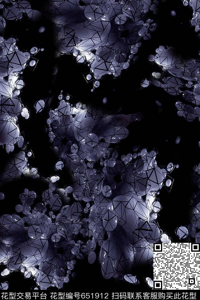 男装抽象数码印花华亿平台下载（图片编号: 651912） - 瓦栏（Walan）