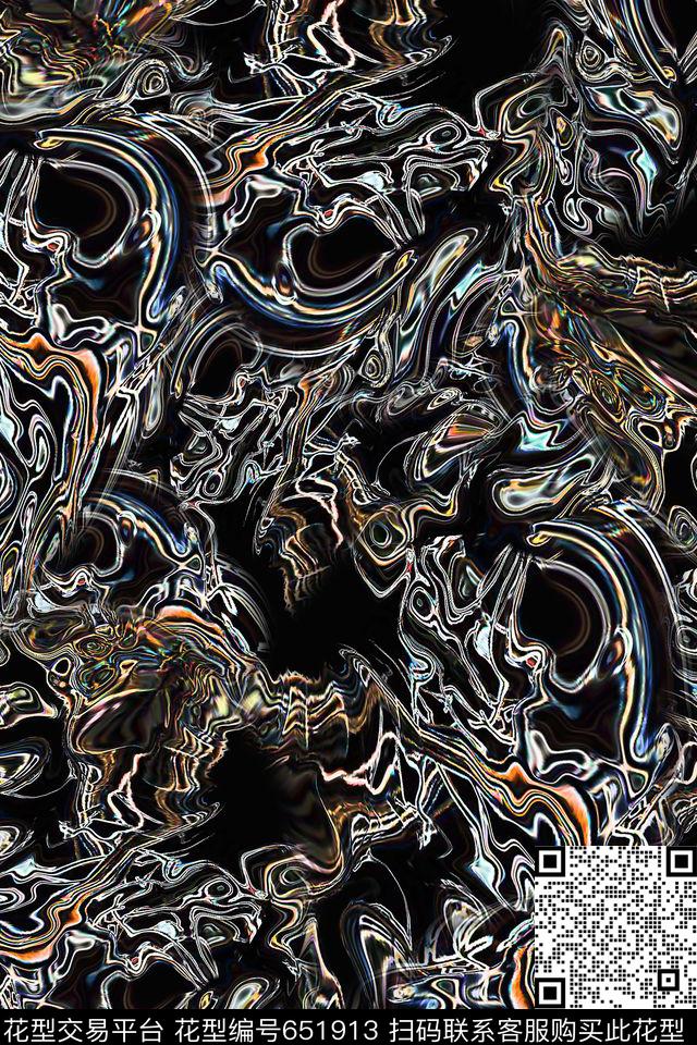 男装抽象泳装数码印花华亿平台下载（图片编号: 651913） - 瓦栏（Walan）