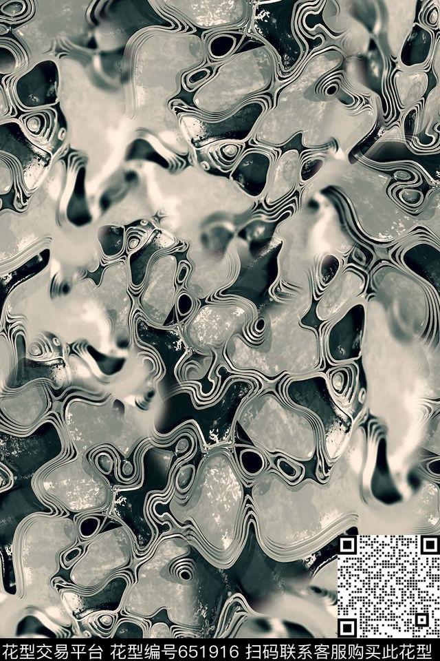 男装抽象数码印花华亿平台下载（图片编号: 651916） - 瓦栏（Walan）