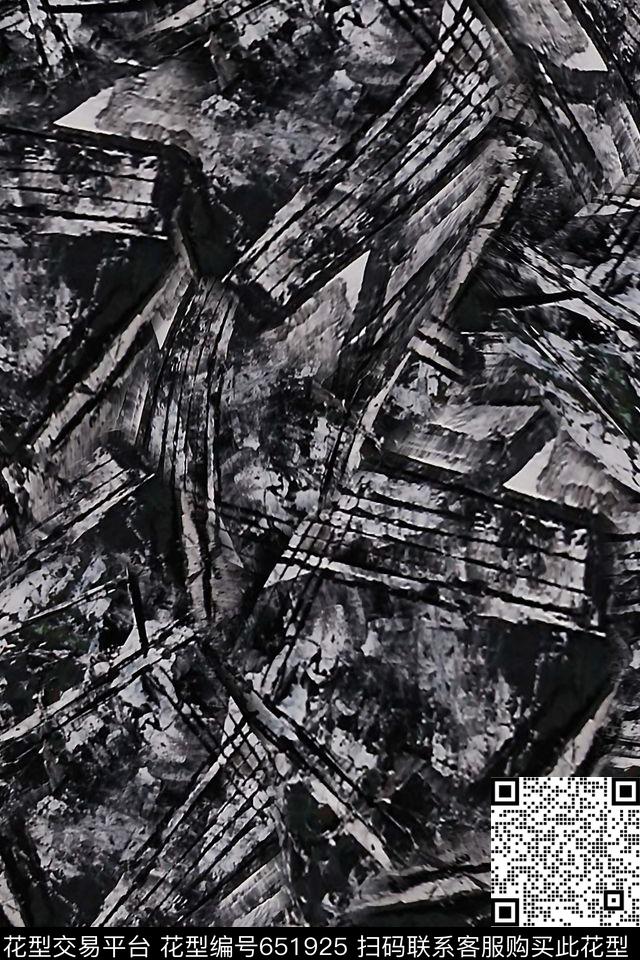 男装抽象数码印花华亿平台下载（图片编号: 651925） - 瓦栏（Walan）