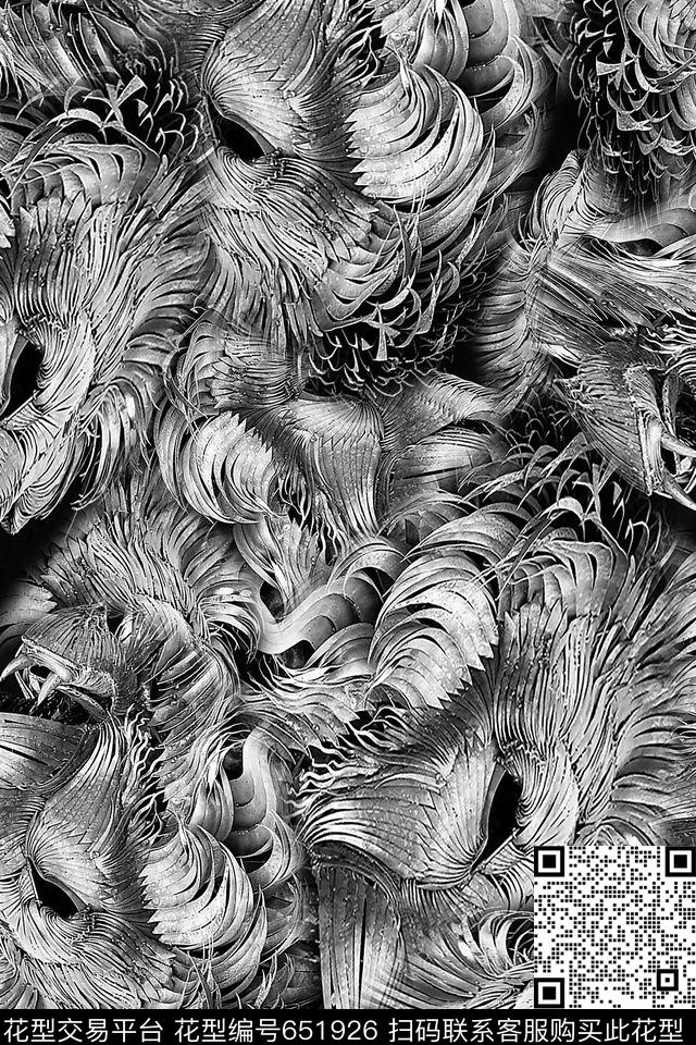 男装抽象狮子数码印花华亿平台下载（图片编号: 651926） - 瓦栏（Walan）