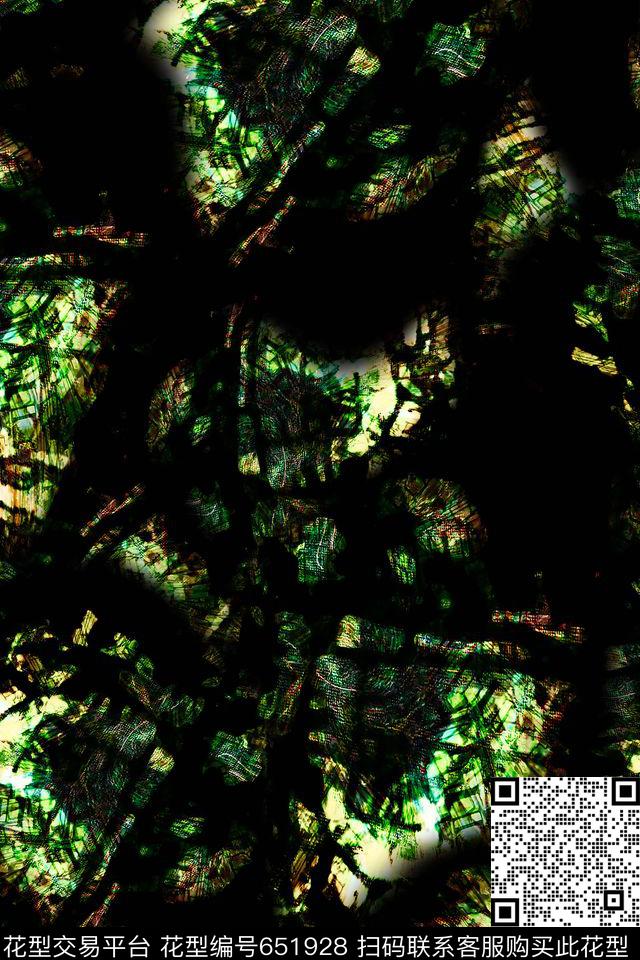 男装抽象数码印花华亿平台下载（图片编号: 651928） - 瓦栏（Walan）