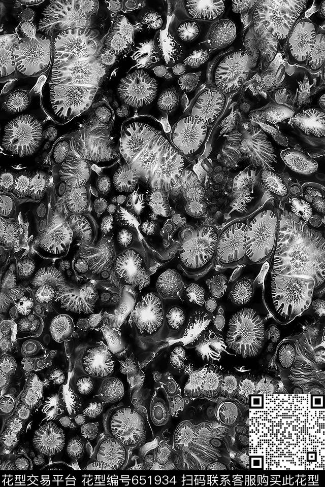 细胞男装抽象数码印花华亿平台下载（图片编号: 651934） - 瓦栏（Walan）