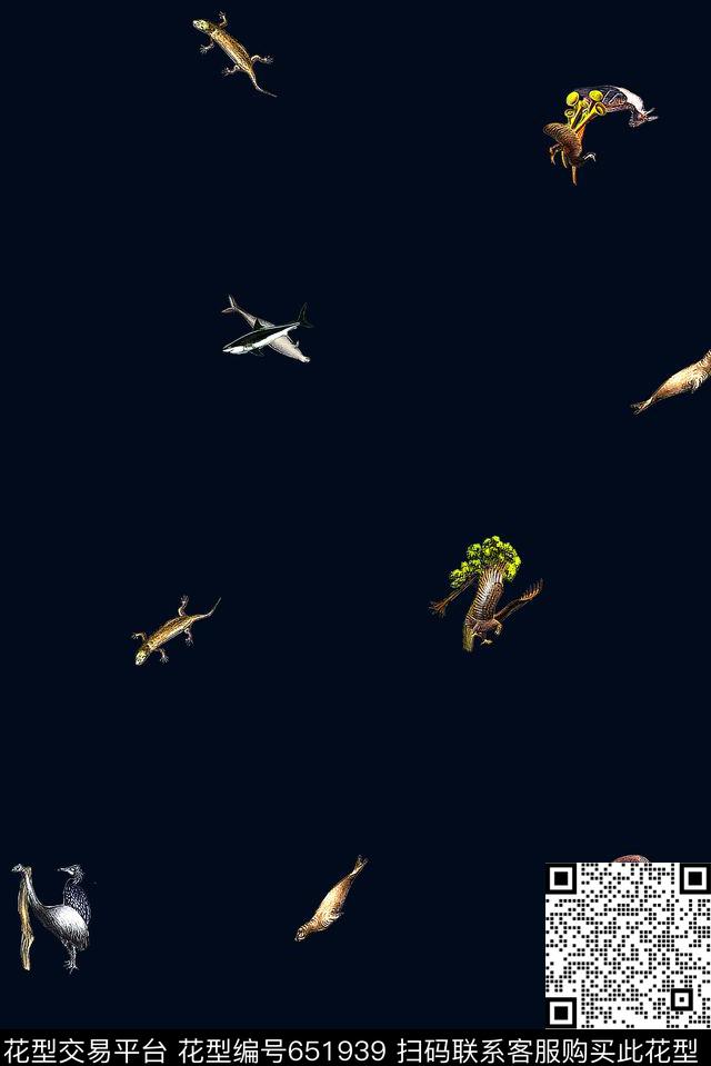 男装休闲动物数码印花华亿平台下载（图片编号: 651939） - 瓦栏（Walan）