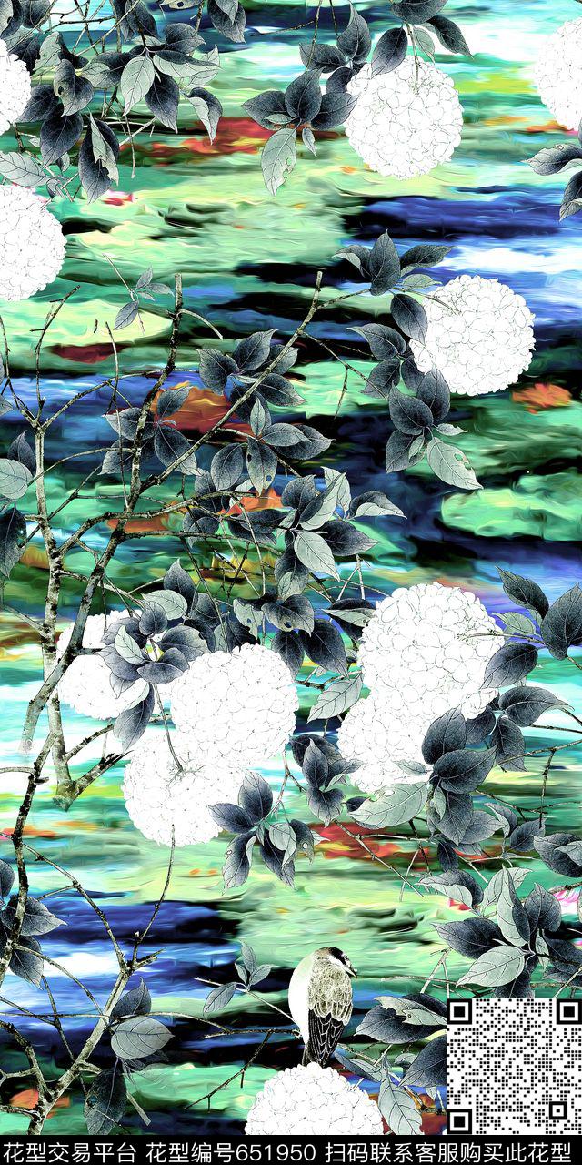中国风原创油画底数码印花华亿平台下载（图片编号: 651950） - 瓦栏（Walan）