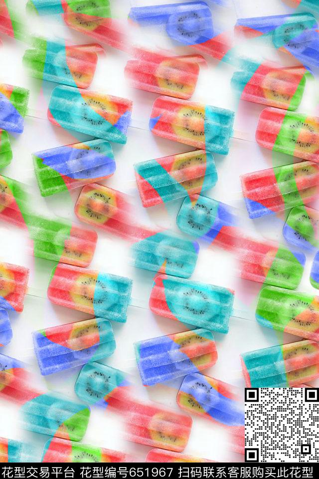 趣味美食雪糕数码印花华亿平台下载（图片编号: 651967） - 瓦栏（Walan）