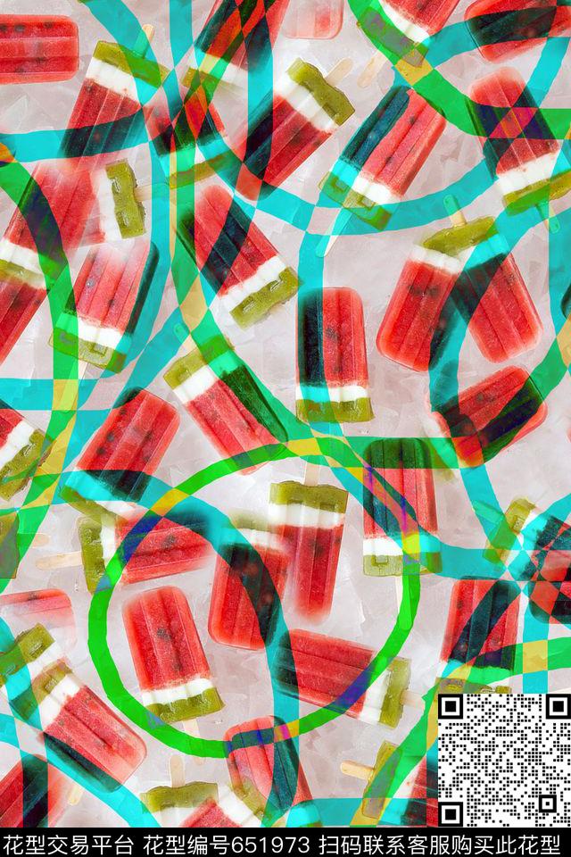 趣味肌理美食数码印花华亿平台下载（图片编号: 651973） - 瓦栏（Walan）