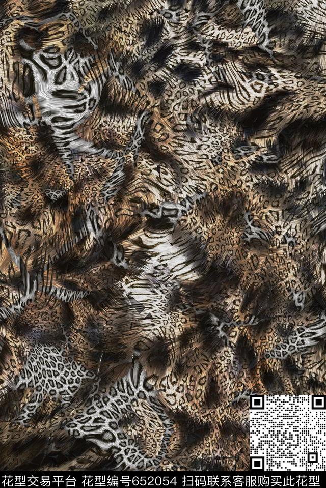 沙发布男装动物纹数码印花华亿平台下载（图片编号: 652054） - 瓦栏（Walan）