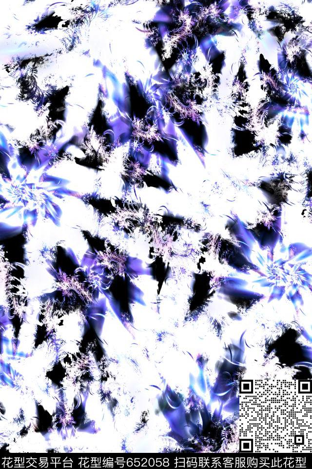 变形抽象肌理数码印花华亿平台下载（图片编号: 652058） - 瓦栏（Walan）