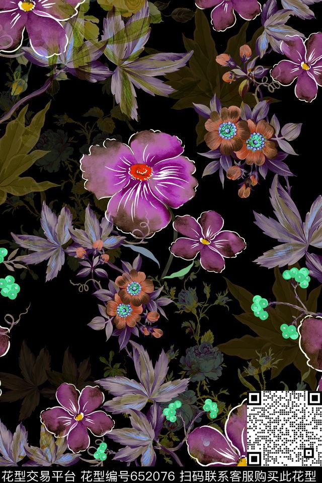 数码零点--女装花卉数码印花华亿平台下载（图片编号: 652076） - 瓦栏（Walan）