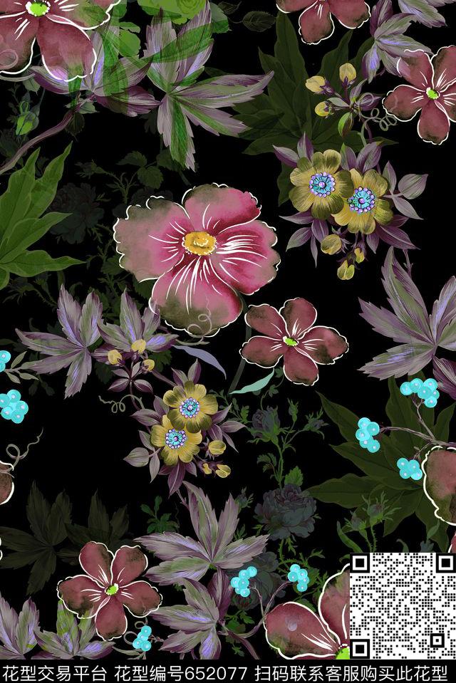 数码零点--女装花卉数码印花华亿平台下载（图片编号: 652077） - 瓦栏（Walan）