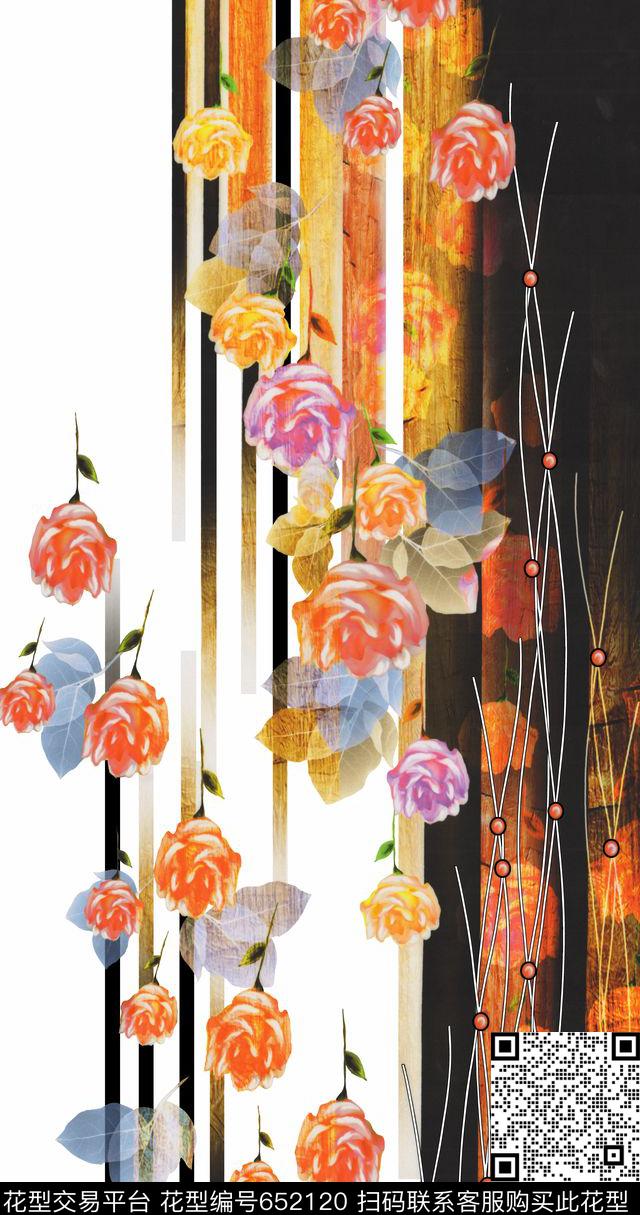 花卉花朵数码印花华亿平台下载（图片编号: 652120） - 瓦栏（Walan）