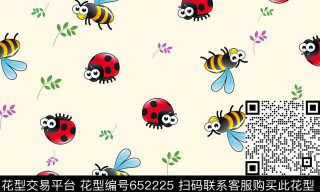 卡通童装蜜蜂传统印花华亿平台下载（图片编号: 652225） - 瓦栏（Walan）