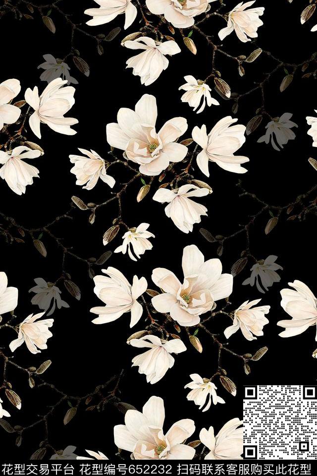 花瓣花朵桃花数码印花华亿平台下载（图片编号: 652232） - 瓦栏（Walan）