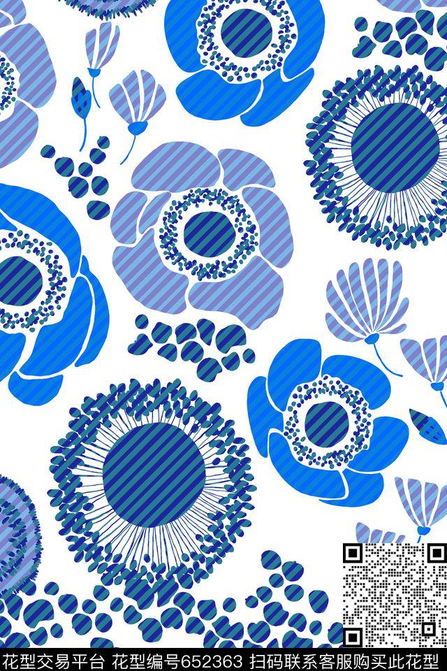 L.D~几何格子条纹L.D~花卉L.D~手绘传统印花华亿平台下载（图片编号: 652363） - 瓦栏（Walan）