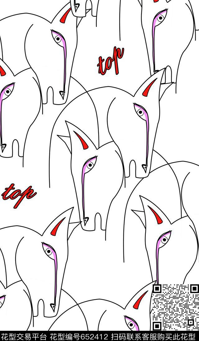 L.D~线条L.D~卡通L.D~趣味传统印花华亿平台下载（图片编号: 652412） - 瓦栏（Walan）