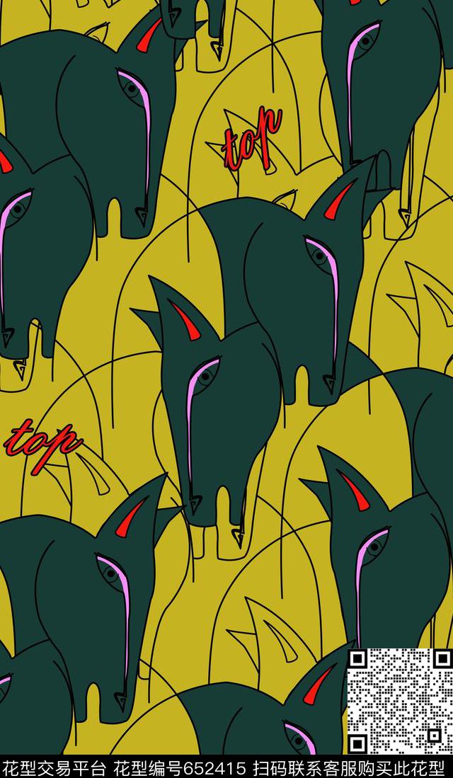 L.D~线条L.D~卡通L.D~趣味传统印花华亿平台下载（图片编号: 652415） - 瓦栏（Walan）