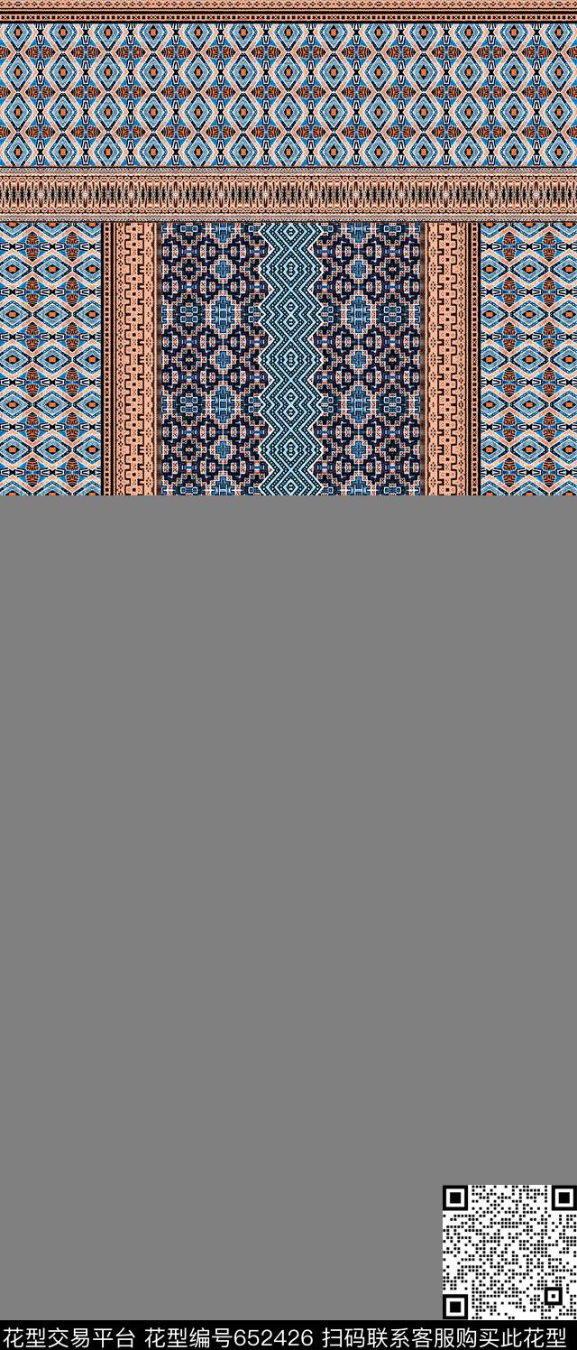 条纹大牌风南美传统印花华亿平台下载（图片编号: 652426） - 瓦栏（Walan）