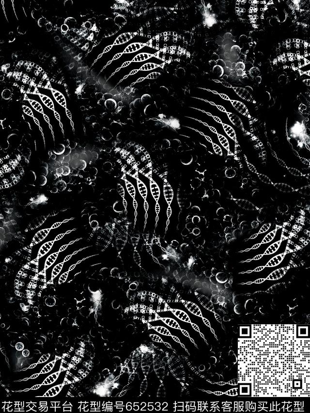 抽象线条科技数码印花华亿平台下载（图片编号: 652532） - 瓦栏（Walan）