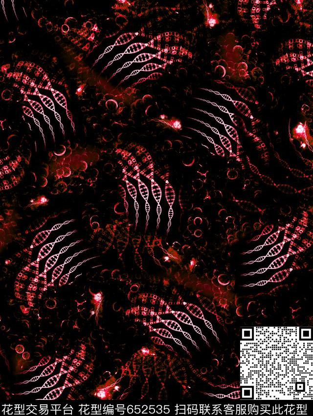 抽象线条科技数码印花华亿平台下载（图片编号: 652535） - 瓦栏（Walan）