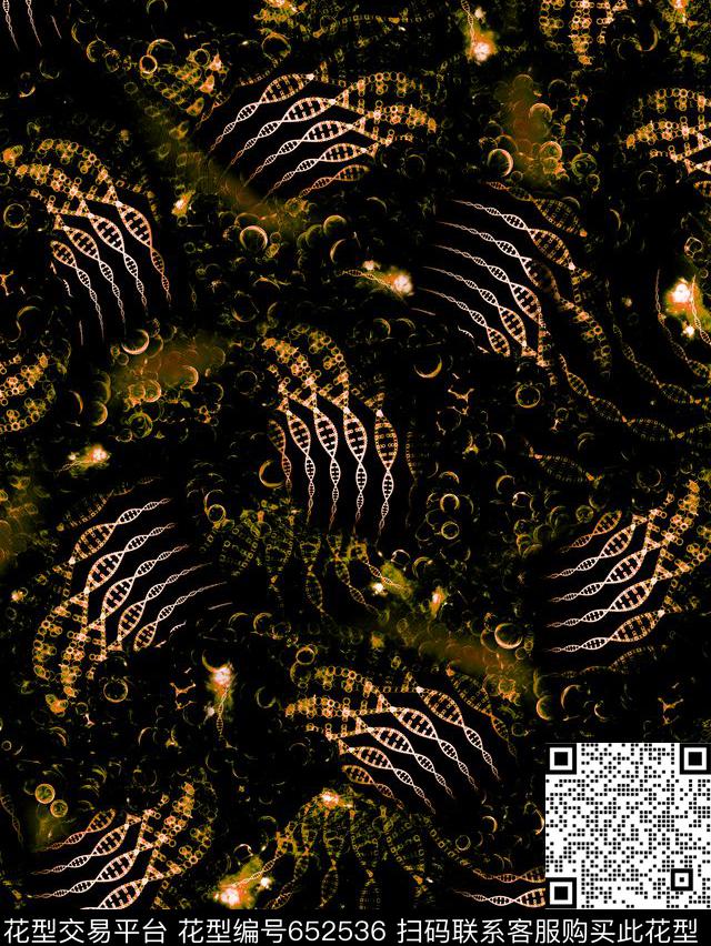 抽象线条科技数码印花华亿平台下载（图片编号: 652536） - 瓦栏（Walan）