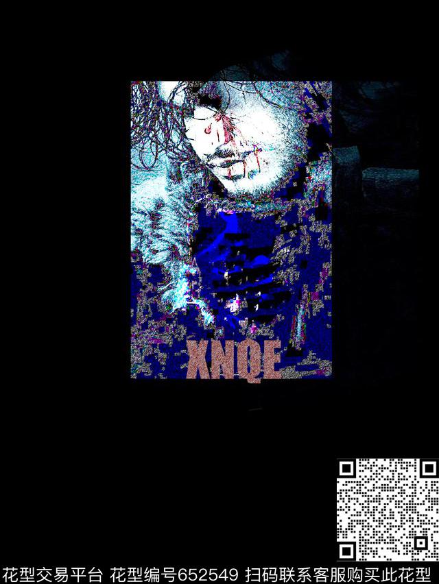 时尚潮流男装T恤定位印花人物雪诺权力的游戏数码印花华亿平台下载（图片编号: 652549） - 瓦栏（Walan）