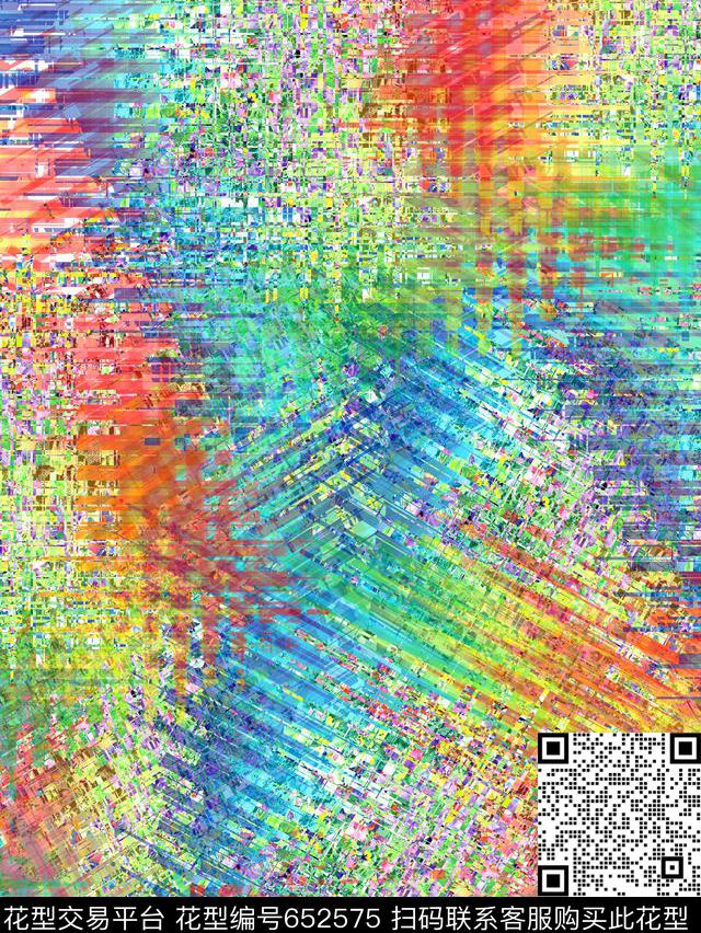 多彩、抽象、几何数码印花华亿平台下载（图片编号: 652575） - 瓦栏（Walan）