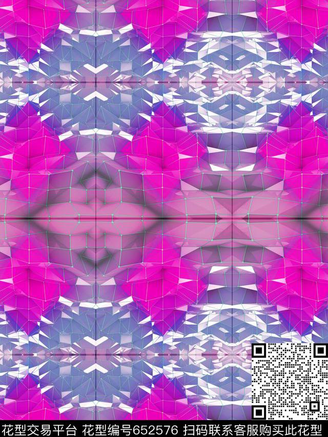 多彩、抽象、几何数码印花华亿平台下载（图片编号: 652576） - 瓦栏（Walan）