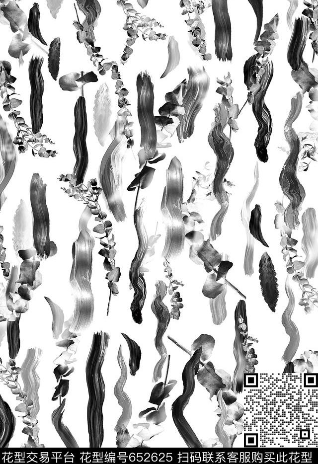 Fei-男装笔刷纹理数码印花华亿平台下载（图片编号: 652625） - 瓦栏（Walan）