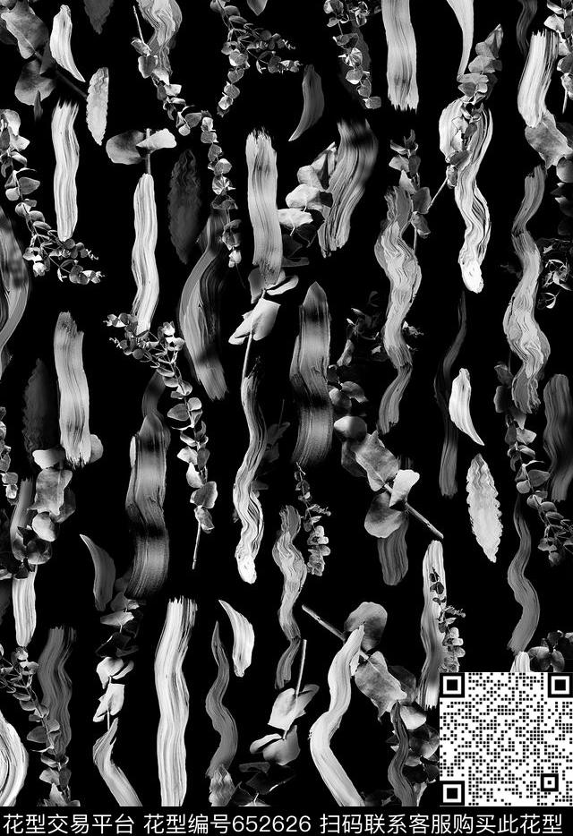 Fei-男装笔刷纹理数码印花华亿平台下载（图片编号: 652626） - 瓦栏（Walan）