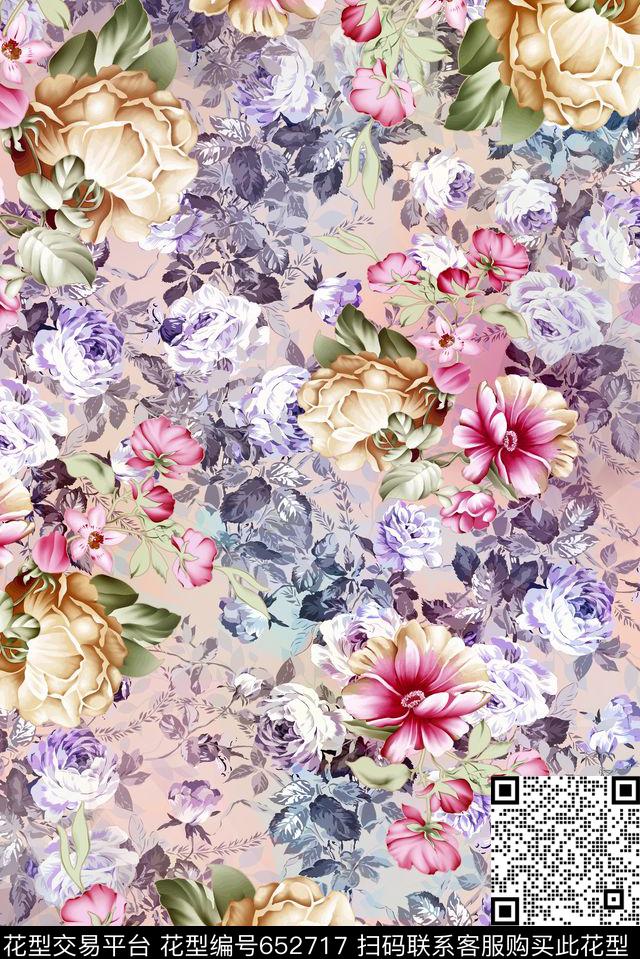 小碎花花卉数码印花华亿平台下载（图片编号: 652717） - 瓦栏（Walan）