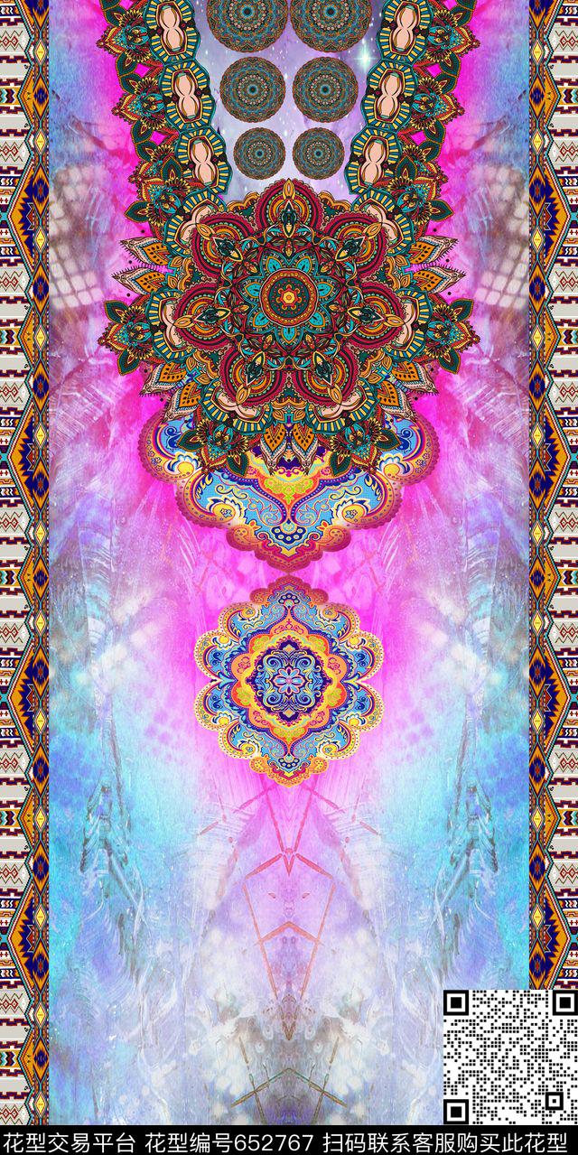 色彩不规则几何几何抽象数码印花华亿平台下载（图片编号: 652767） - 瓦栏（Walan）