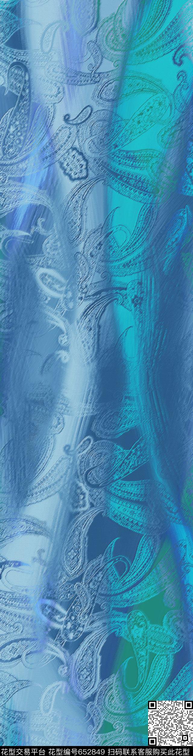 休闲佩斯利腰果数码印花华亿平台下载（图片编号: 652849） - 瓦栏（Walan）