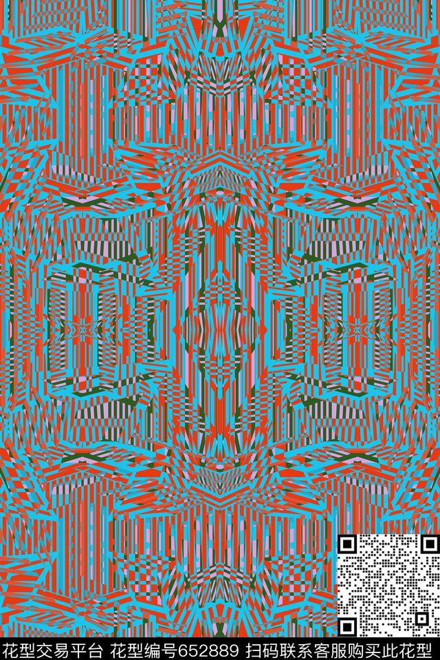 小方块方格乱花传统印花华亿平台下载（图片编号: 652889） - 瓦栏（Walan）