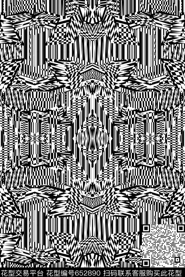 小方块方格乱花传统印花华亿平台下载（图片编号: 652890） - 瓦栏（Walan）