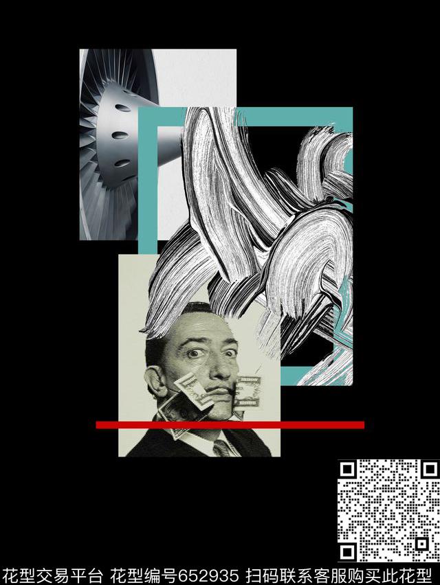 人物几何马赛克数码印花华亿平台下载（图片编号: 652935） - 瓦栏（Walan）