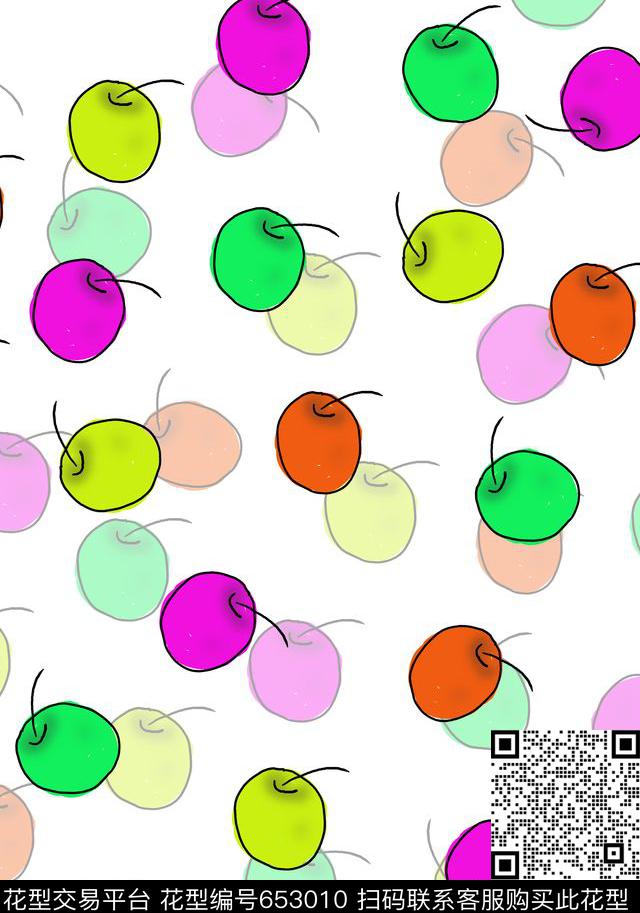 写意手绘风格果趣清新水果传统印花华亿平台下载（图片编号: 653010） - 瓦栏（Walan）