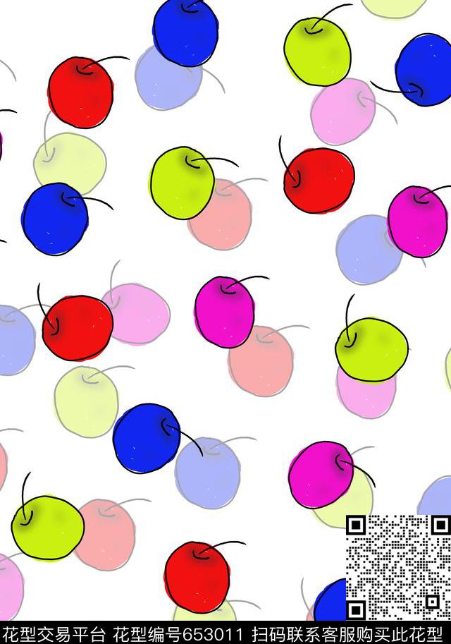 写意手绘风格果趣清新水果传统印花华亿平台下载（图片编号: 653011） - 瓦栏（Walan）