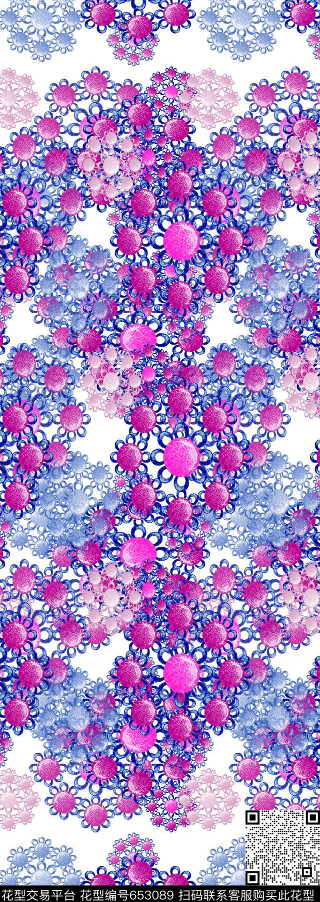 丝巾围巾秀场几何图案几何构成数码印花华亿平台下载（图片编号: 653089） - 瓦栏（Walan）