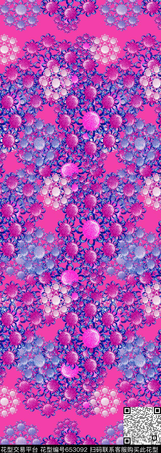 丝巾围巾秀场几何图案几何构成数码印花华亿平台下载（图片编号: 653092） - 瓦栏（Walan）