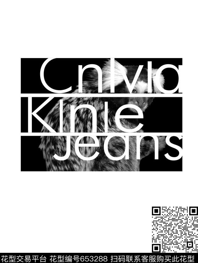 CK风格华亿平台猴子色块组合适用于卫衣t恤衬衫华亿平台数码印花华亿平台下载（图片编号: 653288） - 瓦栏（Walan）