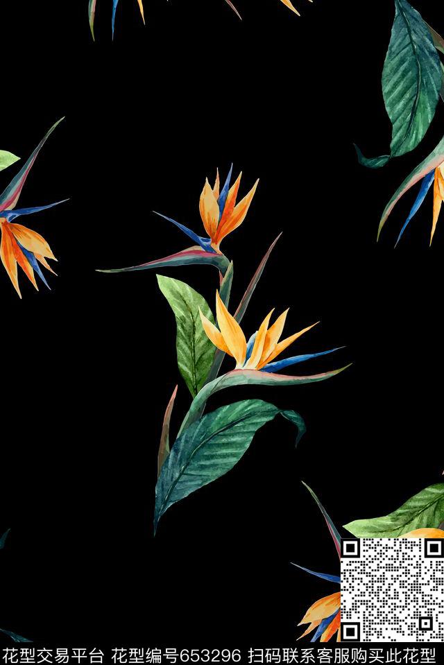 艳丽大朵独朵数码印花华亿平台下载（图片编号: 653296） - 瓦栏（Walan）