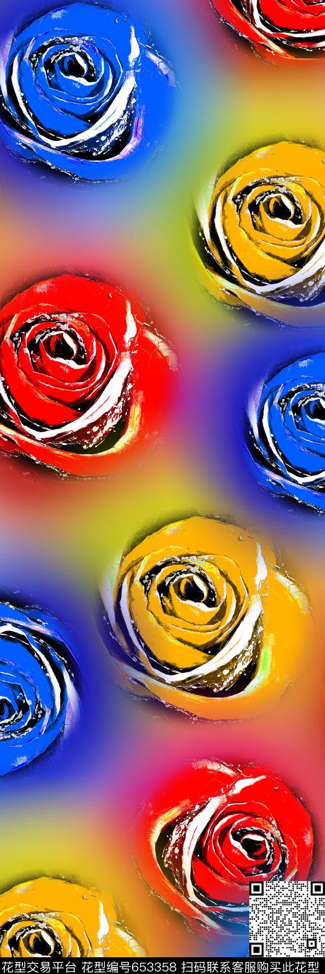 时尚抽象梦幻数码印花华亿平台下载（图片编号: 653358） - 瓦栏（Walan）