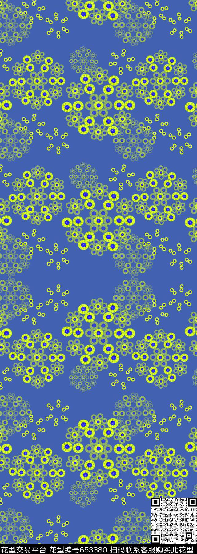 圆圈组合丝巾围巾秀场多色数码印花华亿平台下载（图片编号: 653380） - 瓦栏（Walan）