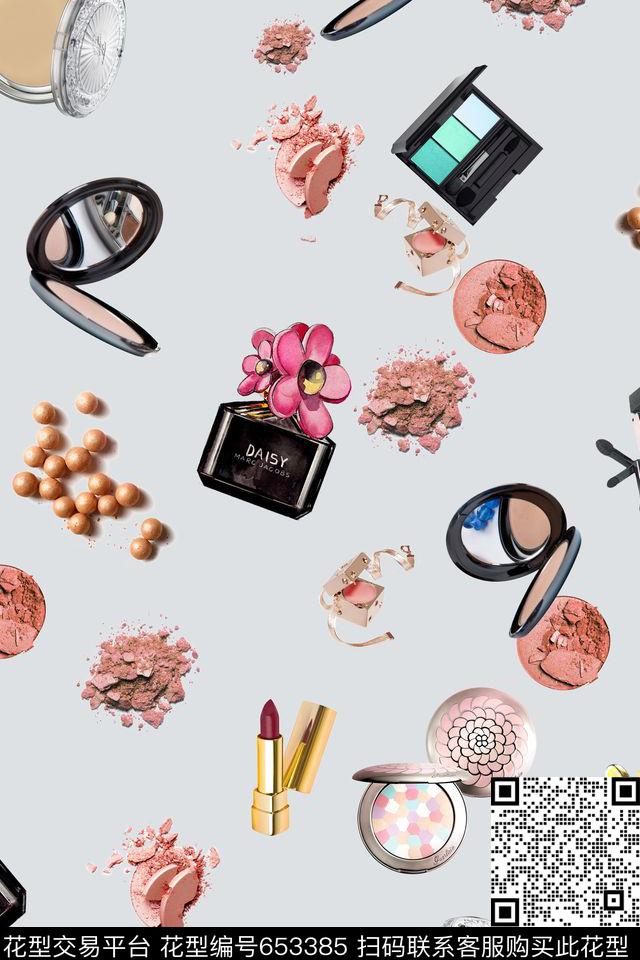 趣味美妆化妆品数码印花华亿平台下载（图片编号: 653385） - 瓦栏（Walan）