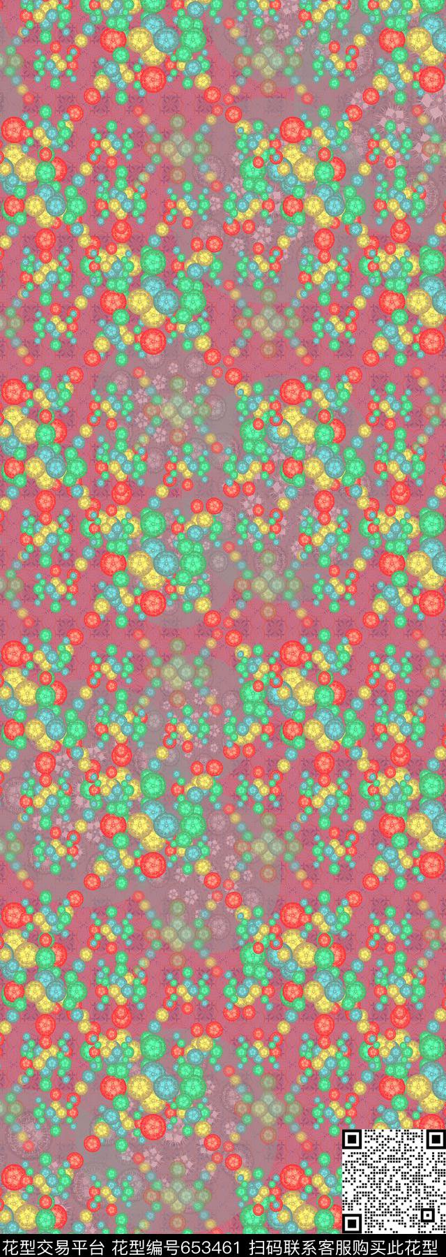 多色可选图案花卉丝巾围巾秀场数码印花华亿平台下载（图片编号: 653461） - 瓦栏（Walan）
