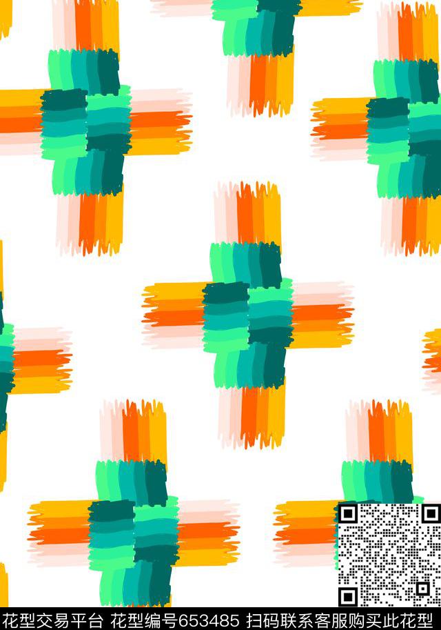 渐变色块简约数码印花华亿平台下载（图片编号: 653485） - 瓦栏（Walan）