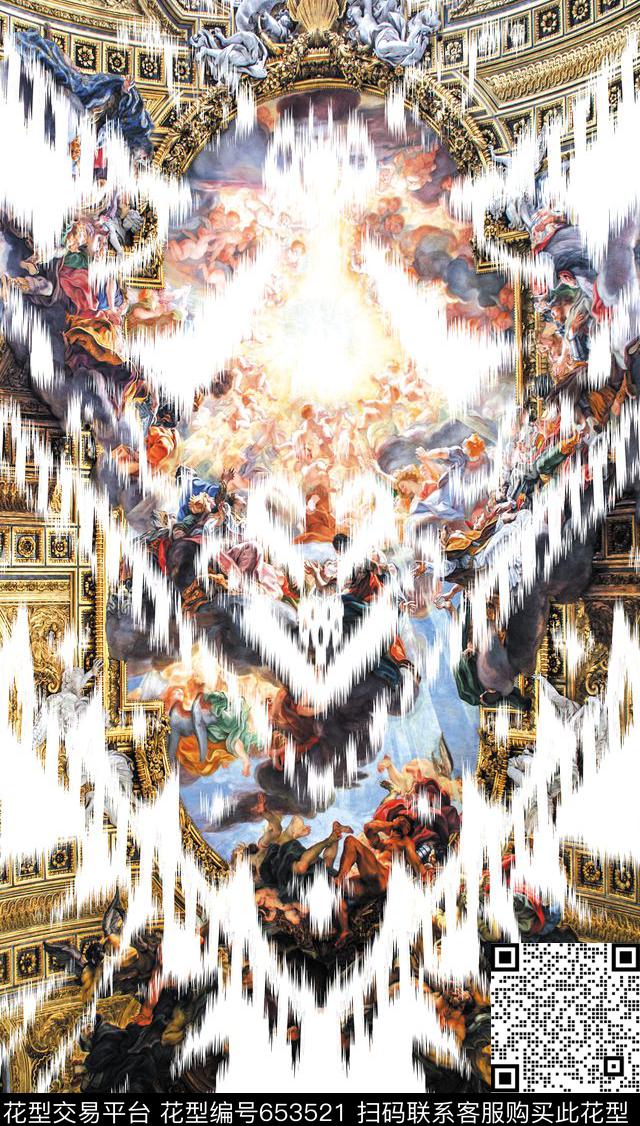 神话几何欧式数码印花华亿平台下载（图片编号: 653521） - 瓦栏（Walan）