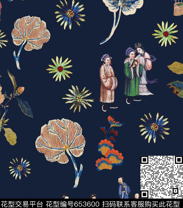 人物原创刺绣刺绣花数码印花华亿平台下载（图片编号: 653600） - 瓦栏（Walan）