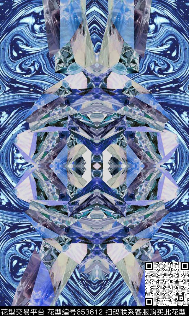 螺旋纹样传统纹样数码印花华亿平台下载（图片编号: 653612） - 瓦栏（Walan）